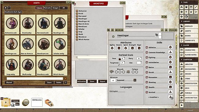 Fantasy Grounds - Deadlands Dark Ages Archetypes