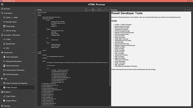 Roselt Developer Tools
