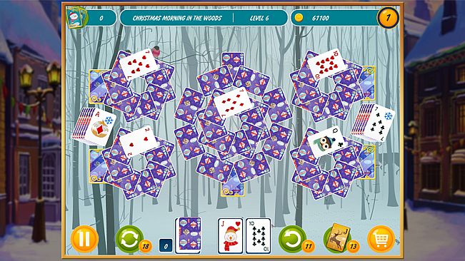 Solitaire Christmas. Match 2 Cards