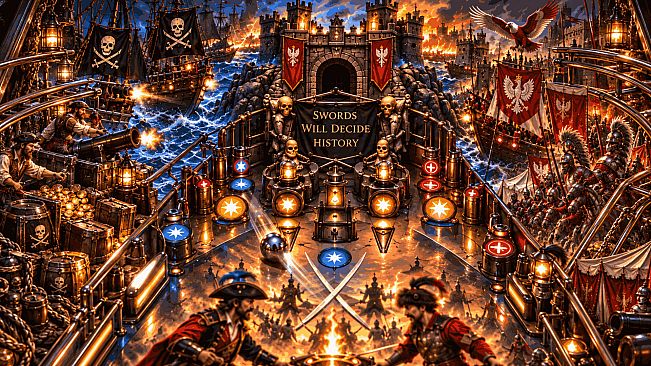 Pinball Pirates With Fire and Sword