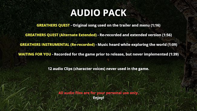 The Life Of Greather: Audio Pack