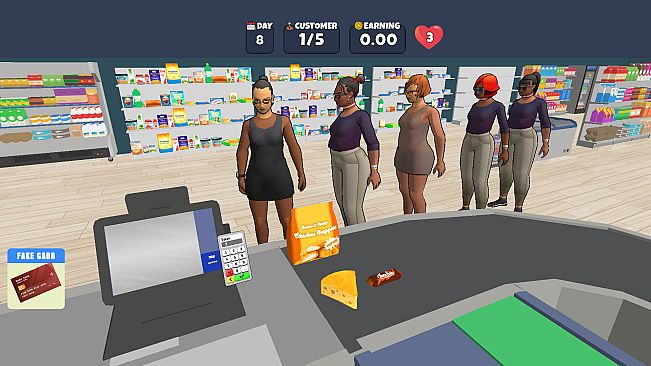 Market Cashier Simulator