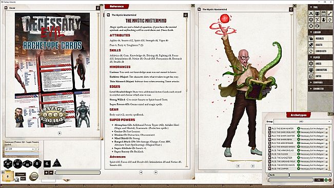Fantasy Grounds - Necessary Evil Archetype Cards