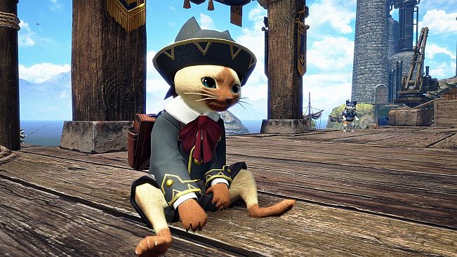 Monster Hunter Rise - "F Academic" Palico layered armor set