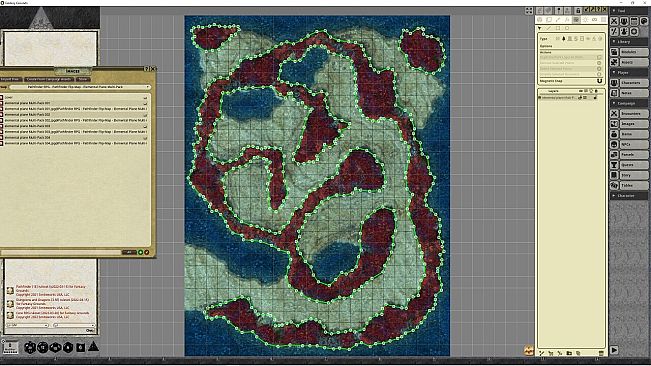 Fantasy Grounds - Pathfinder RPG - Pathfinder Flip-Mat - Elemental Planes Multi-Pack