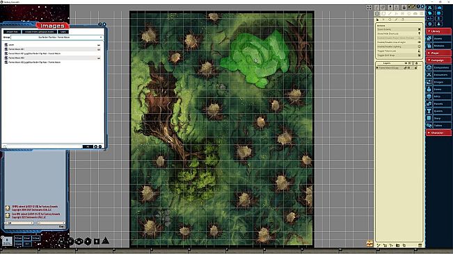 Fantasy Grounds - Starfinder RPG - FlipMat - Forest Moon