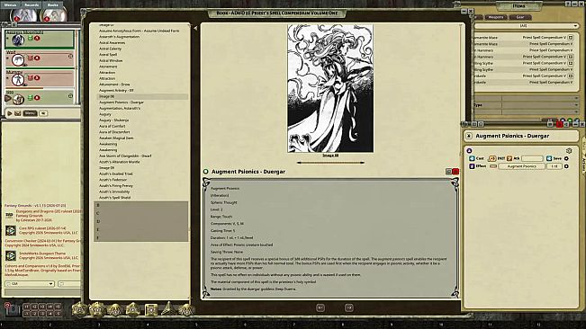 Fantasy Grounds - D&D Classics: Priest's Spell Compendium Volume 1