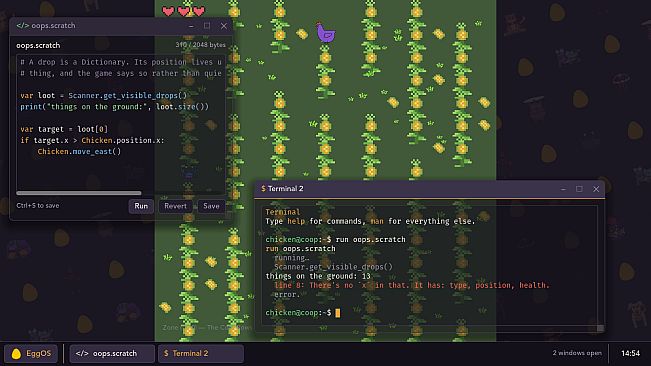 ChickenScratch: Cluck & Code