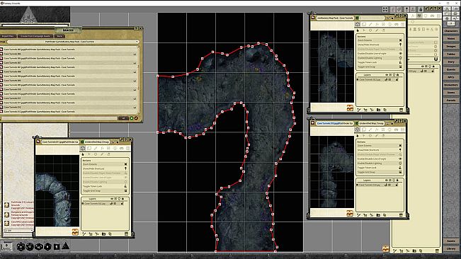 Fantasy Grounds - Pathfinder RPG - GameMastery Map Pack: Cave Tunnels