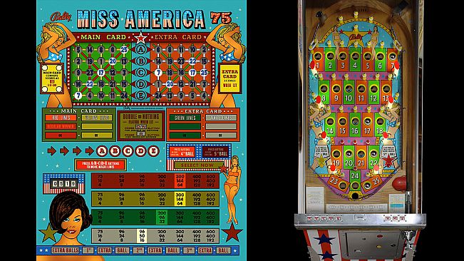 Bingo Pinball Gameroom - Bally Miss America 75
