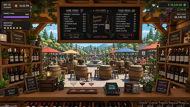 Outdoor Wine Market Simulator