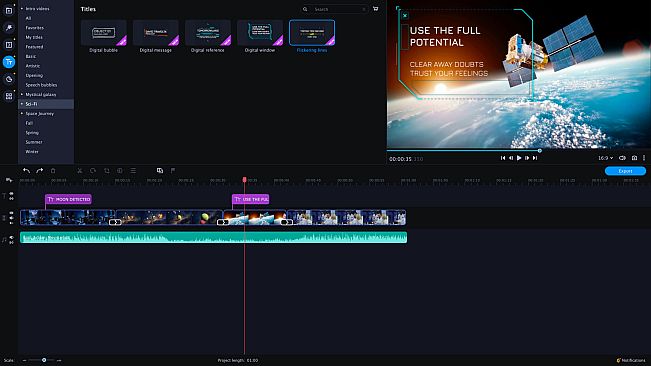 Movavi Video Editor Plus 2021 Effects - Future is now Set