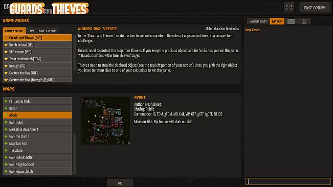 Of Guards and Thieves - Map Workshop