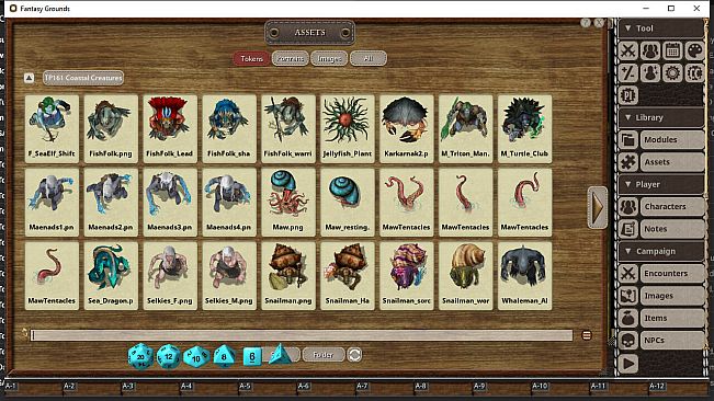 Fantasy Grounds - Devin Night Token Pack 161: Coastal Creatures