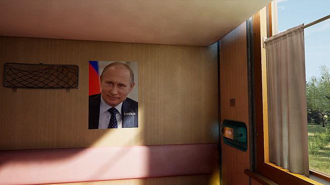 Russian Train Trip 2 - Putin's posters in the train car