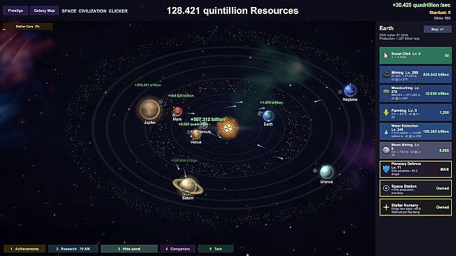 Space Civilization Clicker