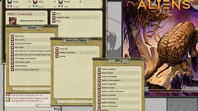 Fantasy Grounds - Mythic Monsters #17: Aliens (PFRPG)