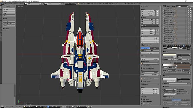 Radius-Wing SHMUP 3d Models