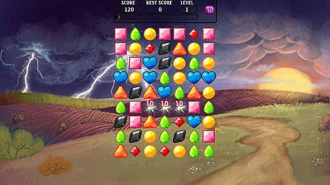 Mountains & Clouds Jewel Match