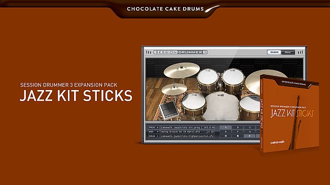 Chocolate Cake Drums: Jazz Kit Sticks - For Session Drummer 3