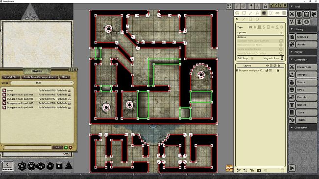 Fantasy Grounds - Pathfinder RPG - Pathfinder Flip-Mat - Dungeons Multi-Pack