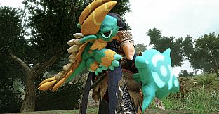 Monster Hunter Rise - "Stuffed Zinogre" Hunter layered weapon (Sword & Shield)