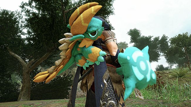 Monster Hunter Rise - "Stuffed Zinogre" Hunter layered weapon (Sword & Shield)