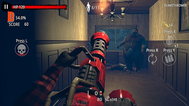 Zombie Hunter: D-Day - SS-ranked Weapon "FLAMETHROWER"