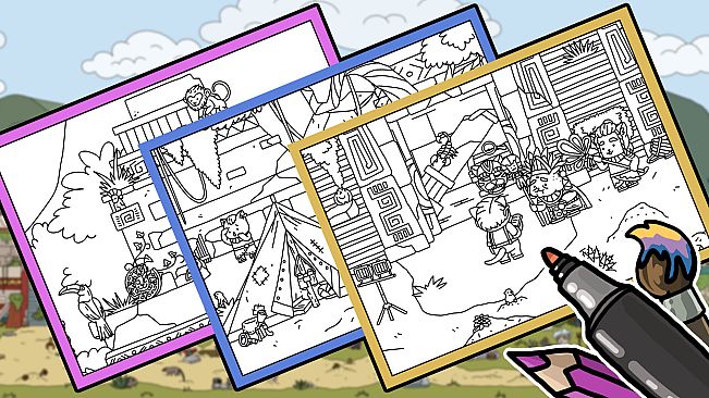 FIND ALL 8: The road to the Maya - Coloring Book