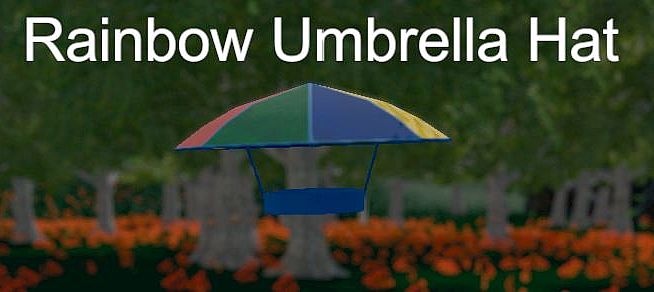 Hide and Seek - Rainbow Umbrella Hat