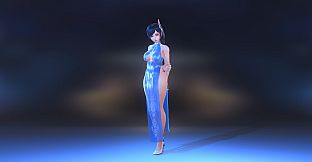 Angel Legion-DLC High-Slit Cheongsam (Blue)