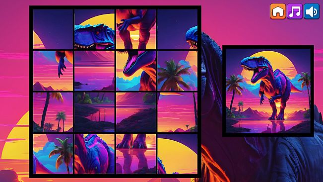 OG Puzzlers: Synthwave Dinosaurs