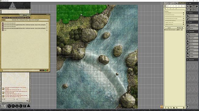 Fantasy Grounds - Pathfinder RPG - Pathfinder Flip-Mat - Classic Falls and Rapids