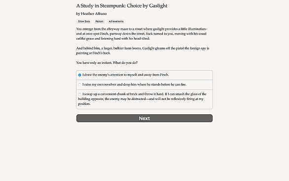 A Study in Steampunk: Choice by Gaslight