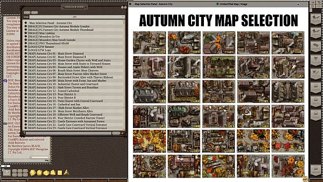 Fantasy Grounds - Meander Map Pack: Autumn City (Map Pack)