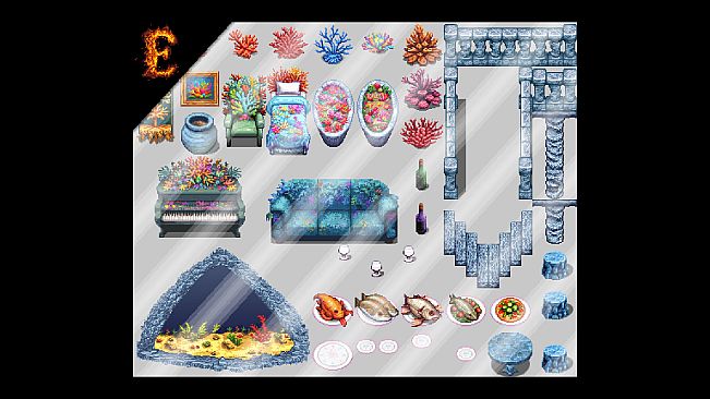 RPG Maker MZ - Emberatix - Coral Theme Tileset