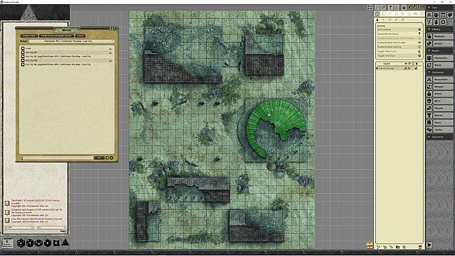 Fantasy Grounds - Pathfinder RPG - Pathfinder Flip-Mat - Lost City