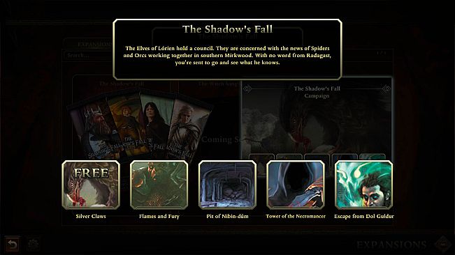 The Lord of The Rings ACG - The Shadow's Fall Expansion