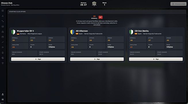 Realistic Football Career