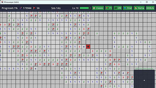 Infinite Minesweeper Simulator