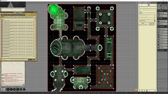 Fantasy Grounds - Pathfinder RPG - Pathfinder Flip-Mat - The Emerald Spire Superdungeon Multi-Pack