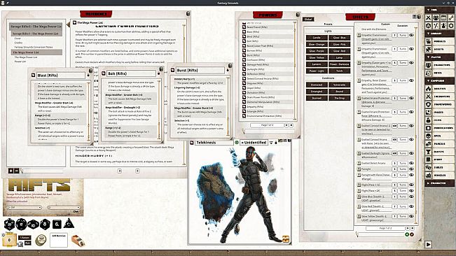 Fantasy Grounds - Rifts(R) for Savage Worlds Mega Power List