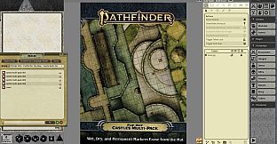Fantasy Grounds - Pathfinder RPG - Pathfinder Flip-Mat: Castle Multi-Pack