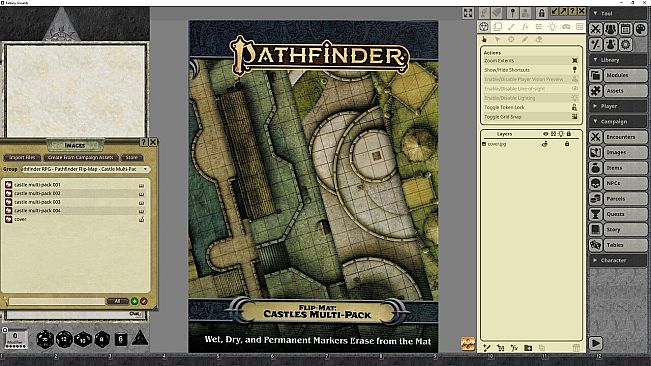 Fantasy Grounds - Pathfinder RPG - Pathfinder Flip-Mat: Castle Multi-Pack