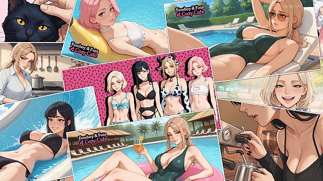 Femboy Futa Cozy Cafe - Wallpapers Pack