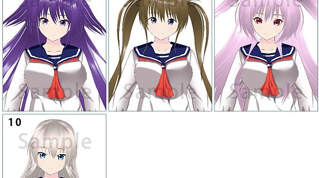 RPG Maker 3D Character Converter - Gee-kun-soft character 09 school uniform 3