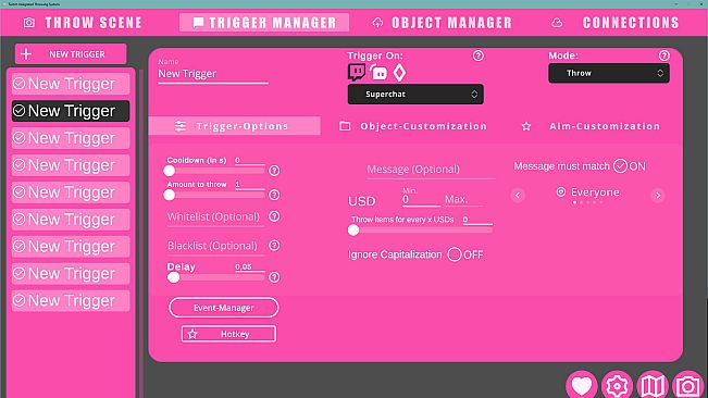 Twitch Integrated Throwing System