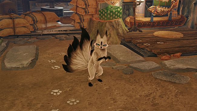 MONSTER HUNTER RISE - "Nine Tails" Palico layered armor set