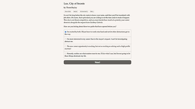 Lux, City of Secrets