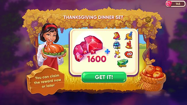 Cafe Dash: Cooking, Diner Game - Thanksgiving Dinner Set